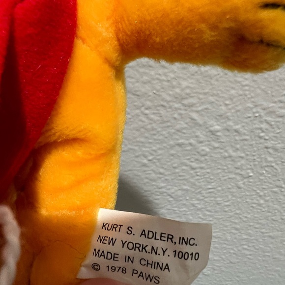 2 Vintage Enesco & Kurt Adler Garfield Christmas Holiday Ornament 1981 1978 - Picture 7 of 7